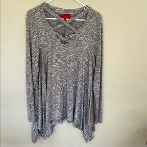 Gray Long Sleeve Women's Top